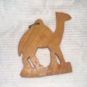 Wooden Camel-Shaped Pendant